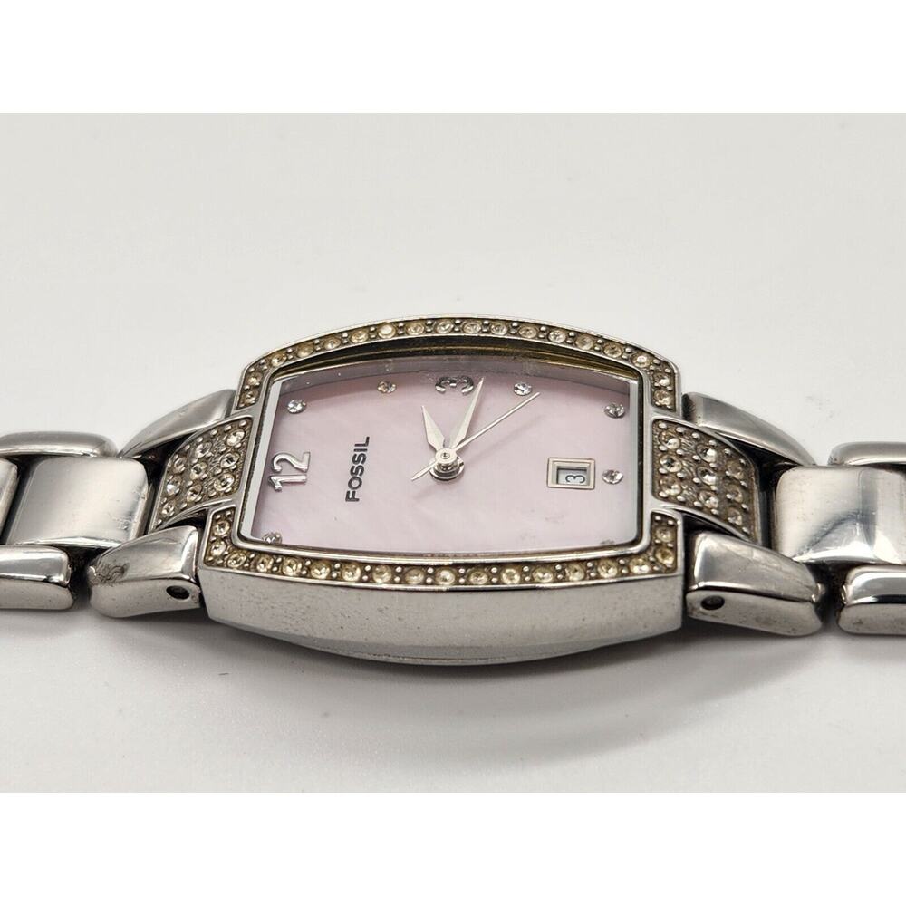 New Battery Fossil F2 Silver Tone Womens Watch ES-1404 - Picture 3 of 6